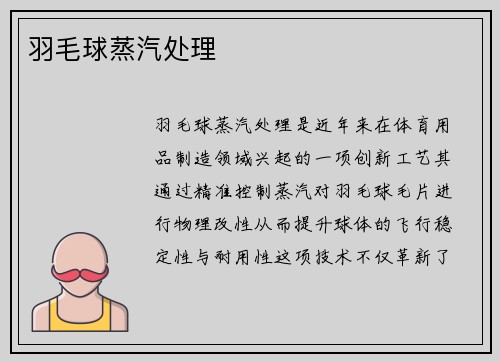 羽毛球蒸汽处理